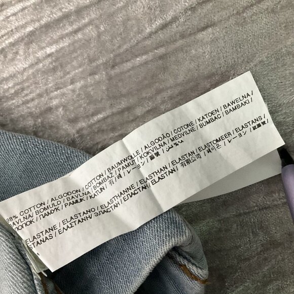 Topshop Moto Women's Light Blue Button Front Denim Mini Skirt 27” Petite NWT - Picture 8 of 10